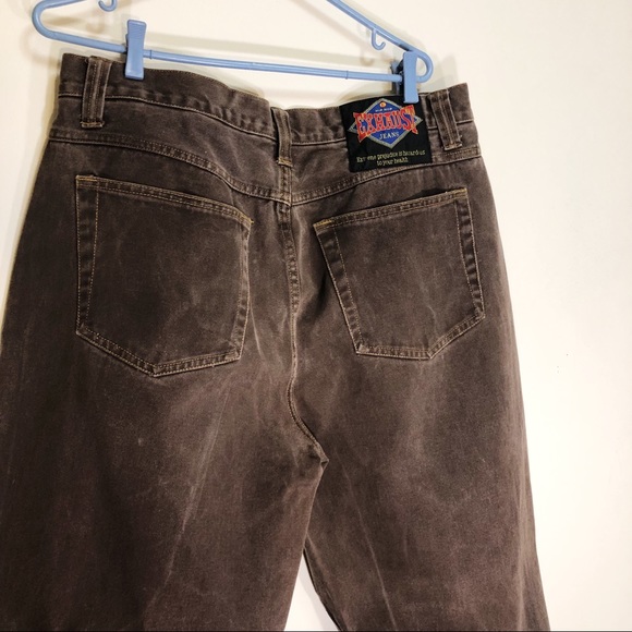 Exhaust Vintage Men Jeans Brown Denim size 38 - Picture 2 of 8